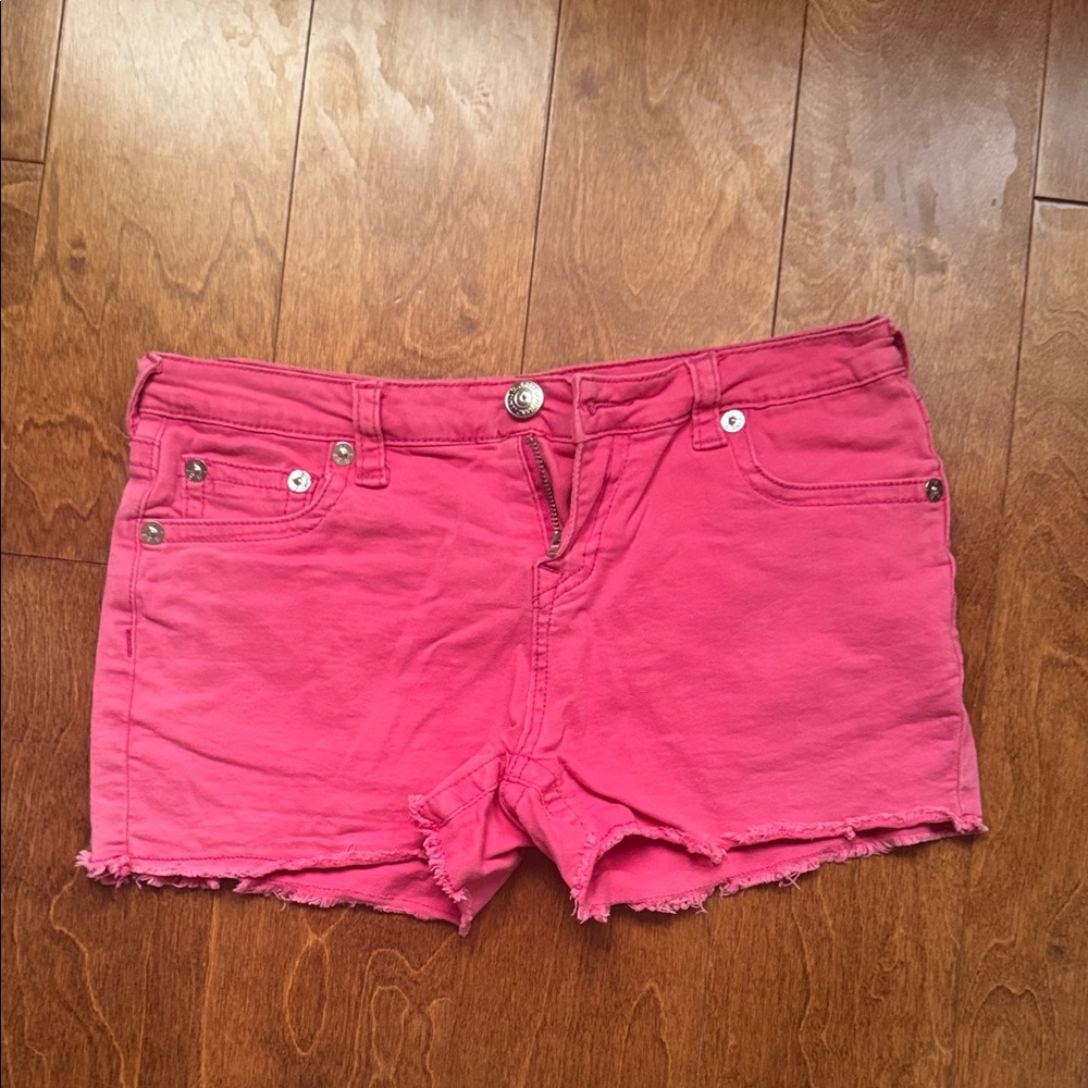 True Religion Vibrant Pink Jean Shorts